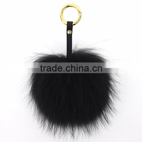 Myfur Color Raccoon Fur Balls Bag Charm Fur Keychain Fur Pom Poms photo-2