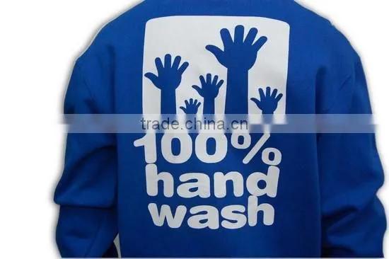 Great Workmanship Blue Thick Fleece Pullover Crewneck Sweatshirt photo-5