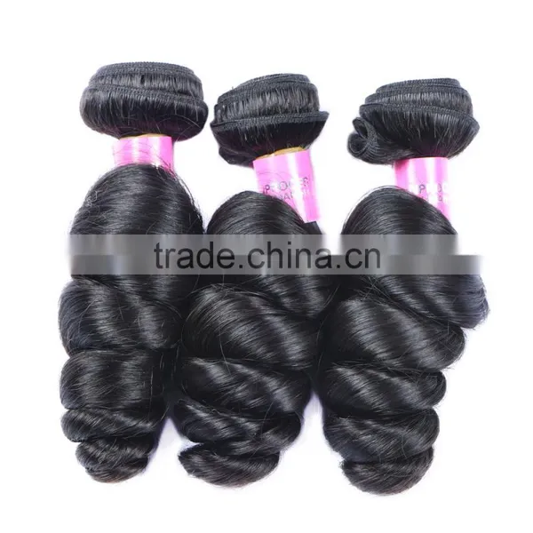 Brazilian Virgin Hair 7A Loose Wave Brazilian Hair Weave Bundles Rosa Queens Curly Weave Human Hair photo-4