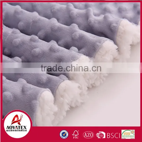 100 Polyester Fleece Solid Micromink Blanket Backside Sherpa photo-5