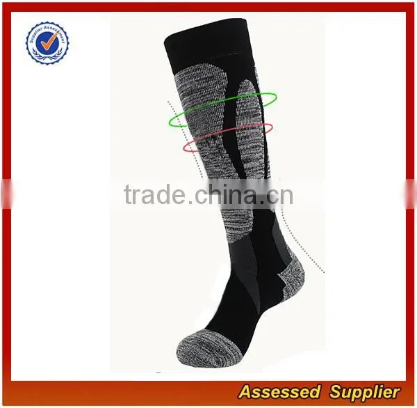 Wholesale Custom Best Quality Colorful Compression Running Thick Ski Knee High Cotton Socks JH68 photo-2