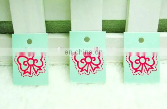 Paper tags for clothing