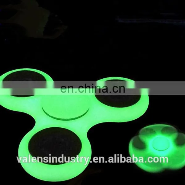 Wholesale Popular Stress Relase Metal Bearing Glow in the Dark Hand Fidget Spinner Toys