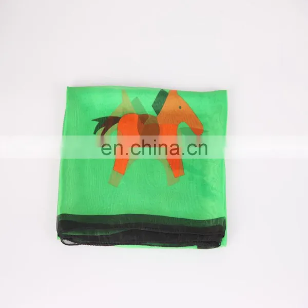 Store Fashion Pony Horse Print Joker Chiffon Silk Pashmina Shawls Scarf photo-2