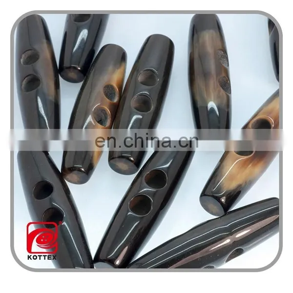 2017 Fashion 2 Holes Black Imitation Horn Color Resin Toggle Welcomed In Europe photo-3