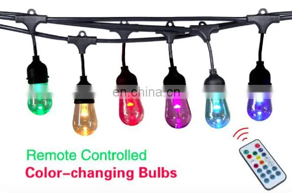 IP65 Christmas Decoration RGB Chasing S14 LED String Light Weatherproof Garden Outdoor Weddings Party Light photo-6
