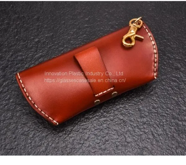 100% Purity Leather, Vintage Sunglasses Case; Crush-resistant, Personalized Eyewear Case photo-5