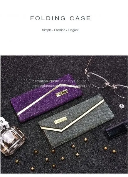 ​Vintage, Artistic Portable Sunglasses Case; Crush-resistant Folding Eyeglass Pouch photo-2