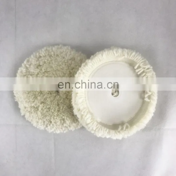 7 Inch 100% Wool Hook and Loop Polishing Pad Single Size and Double Size photo-3