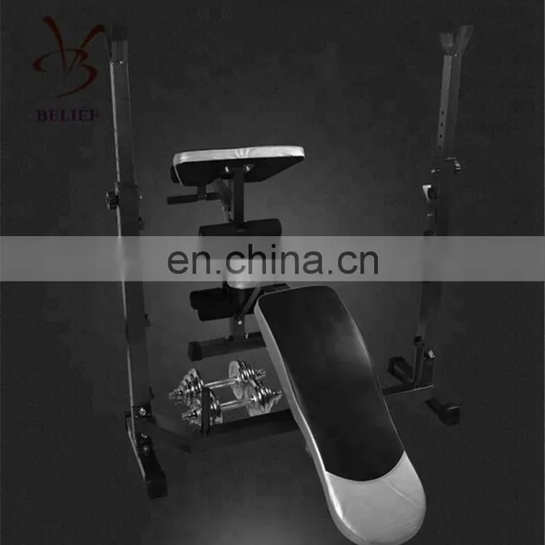Adjustable Squat Rack With Weightlifting Bench Press photo-6