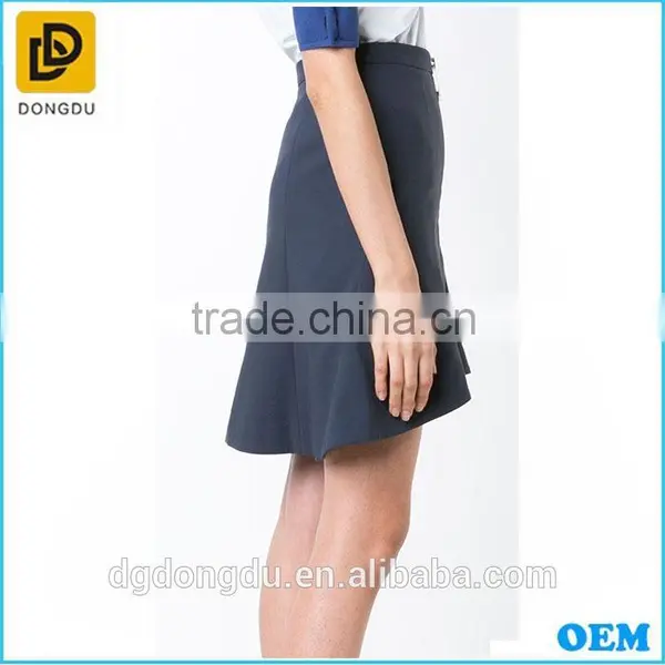 New Fashion Navy Blue Mini Skirts Wholesale Clothing Factory photo-2