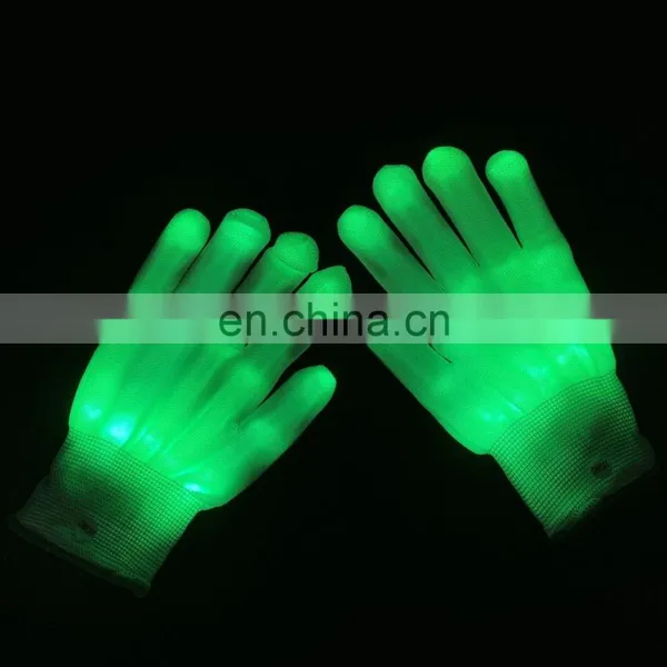 Wholesale Rave Light Flashing Finger Lighting Glow Mittens LED Glow Gloves for Halloween photo-2