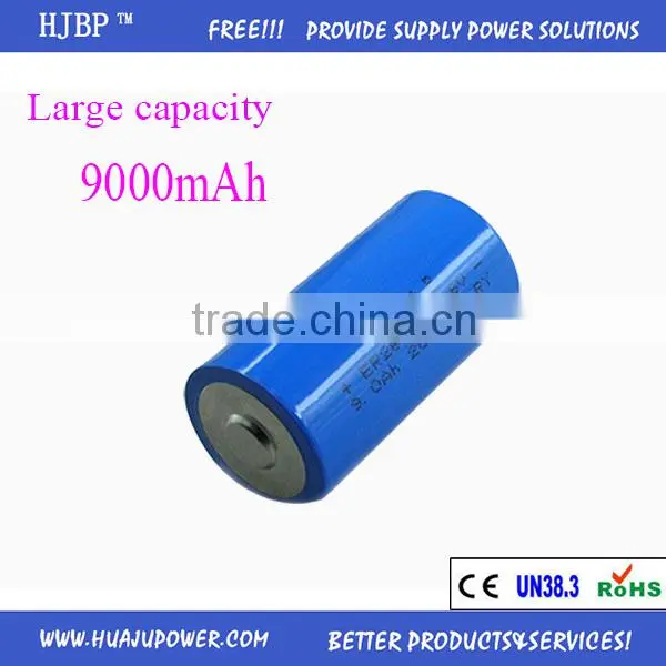 China Factory Wholesale HJBP CE|ROHS|UN38.3 LiSOCl2 3.6V ER26500 9000MAH Lithium Battery for Thermal Flowmeter photo-4