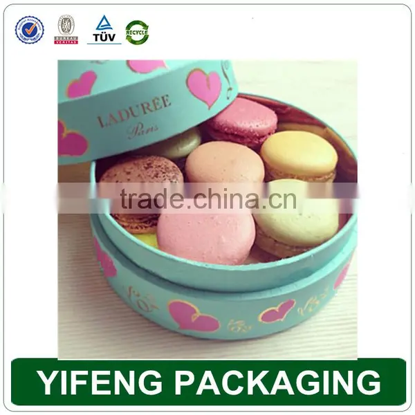 ECO Friendly Customized Cardboard Cylinder Round Macarons Box photo-5