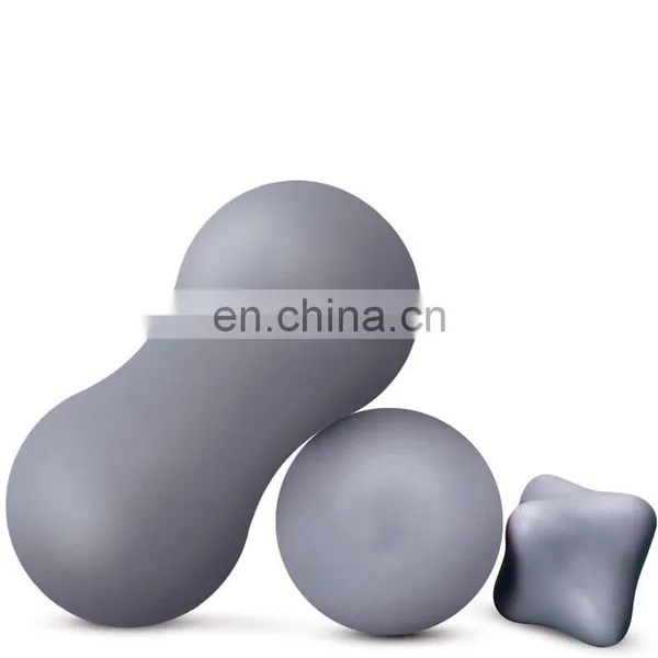 Custom Logo Solid Silica Gel Exercises Roller Peanut Ball Silicone Massage Ball
