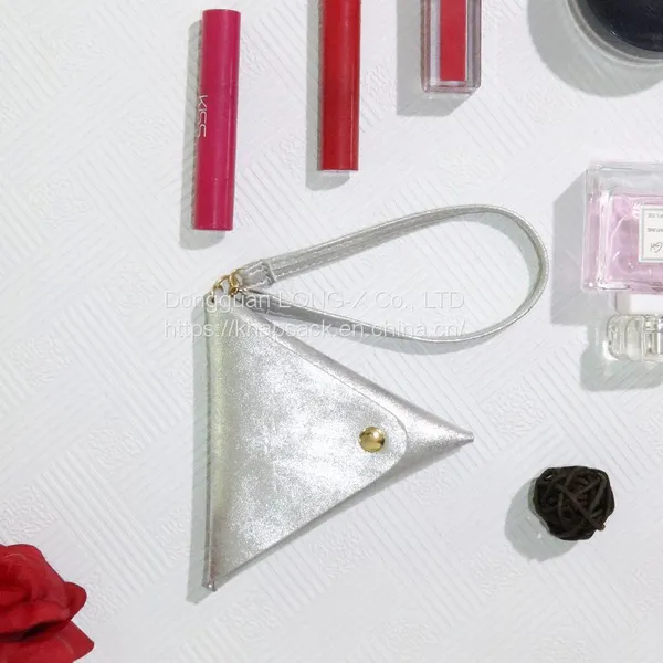 PU Triangle Coin Purse Storage Bag Mini Handbag Customizable LOGO photo-2