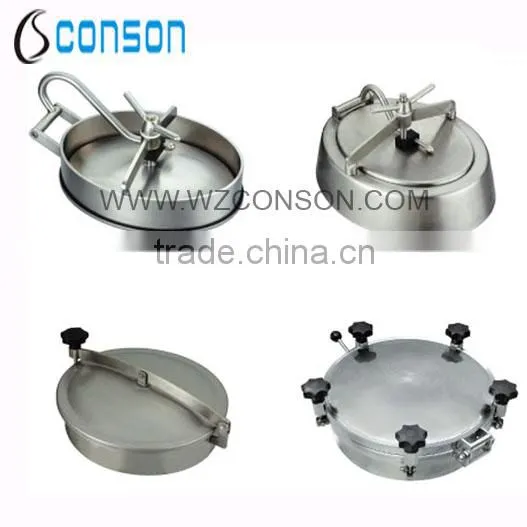 304 and 316 Stainless Steel Sanitary Tank Manway Quality Choice