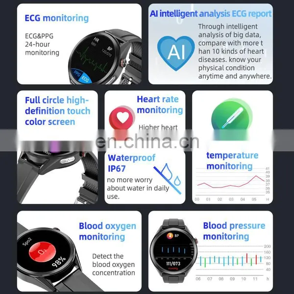 New Arrival Smart AI Watch IP67 Waterproof Bracelet Touch Screen Functional Smart Wristband photo-2