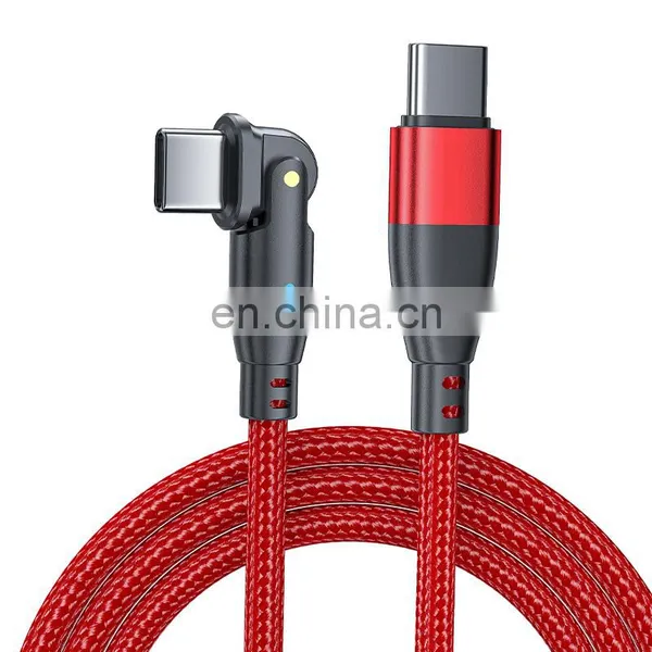 180 Degree Charging Cable PD 60W Fast Charging Data Transfer Type C Charger Mobile Phone USB C Type Data Cable
