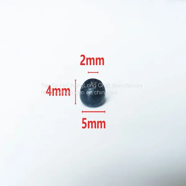 The Manufacturer Directly Supplies Small Black Wood Beads 4mm Wood Beads, Scattered Colored Wood Beads, Wooden Round Balls, Wooden Half Hole Beads photo-3