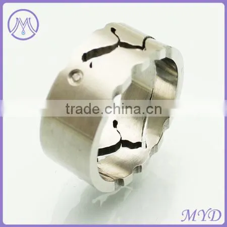 Professional Factory Wholesale Fashion Ring Greek Key Stainless Steel Ring photo-3
