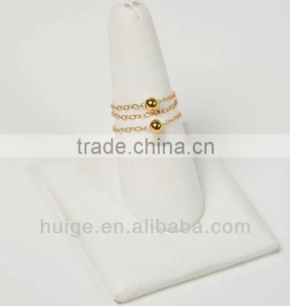 14K Gold Filled Chain Ring w/ Ball Bead