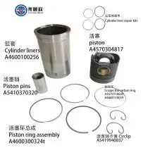 Mercedes-Benz Piston Cylinder Liner Piston Ring Piston Pin Spring Cylinder Liner Repair Package OM457 OM460 OM501 photo-4