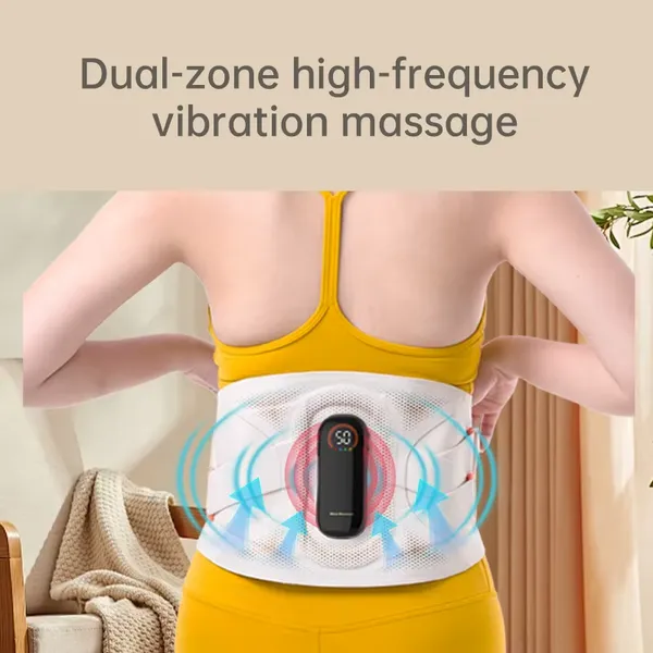 Wholesale Quad-Motor Graphene Waist Massager | 4-Zone Vibration & Heating Belt | Model W344 photo-2