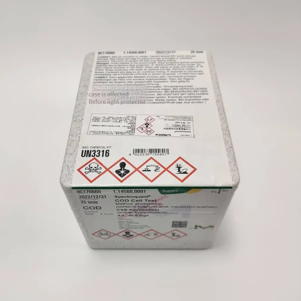 Merck Germany Merck Cod Pre-filled Tube Reagent 1.14560.0001, Detection Range 4.0 - 40.0 Mg/l