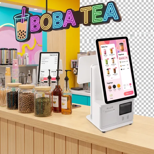 Aonpos APK21 NFC RFID Reader Checkout Station 15.6 Inch Touchscreen Self-service Kiosk Cinema Automated Checkout Station Windows Payment Kiosk photo-2