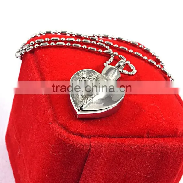 Engravable Stainless Steel Heart Pendant Perfume Bottle Pendant photo-3