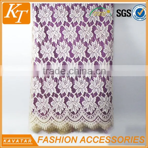 Kavatar Brand New Products Embroidery Guipure Lace Fabric photo-2