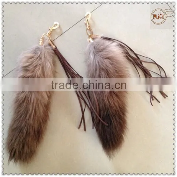 Orange Color Fox Tail For Bag Accessories photo-6