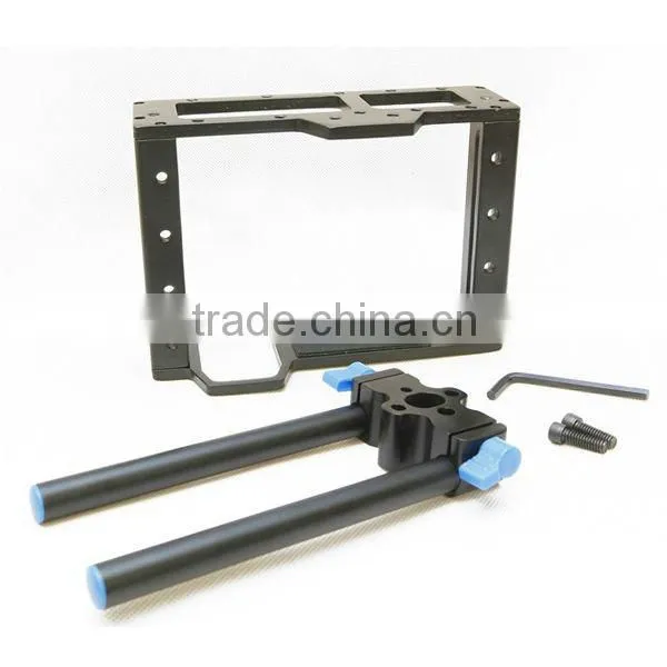 Camera Cage Portable DSLR Camera Cage With Top Handle for 5d3 5D2 7d With 15mm Rod Block Rig photo-2