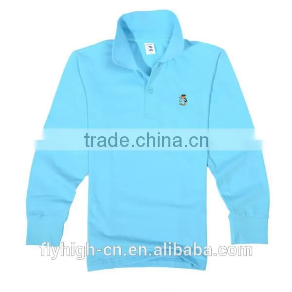 100% Cotton Material Long Sleeve Custom Polo T Shirt for Kids photo-4