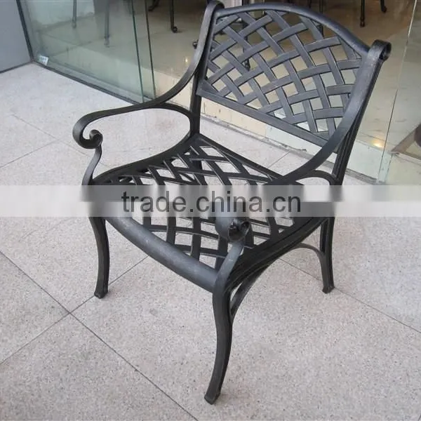White Black Bronze Outdoor Aluminum Metal Iron Garden Chair photo-2