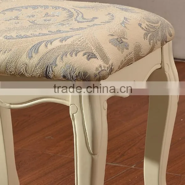 New Design Fabric Wood Ottoman Stool photo-3