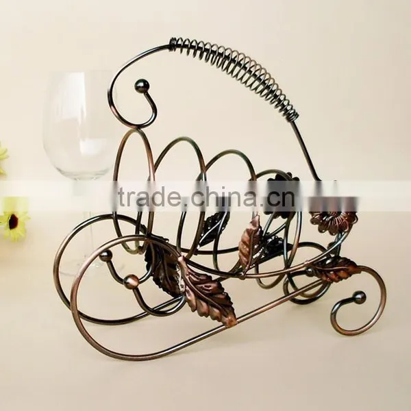 Metal Wine Rack Bottle Holder Decor Storage Single Bottle Wine Rack photo-3