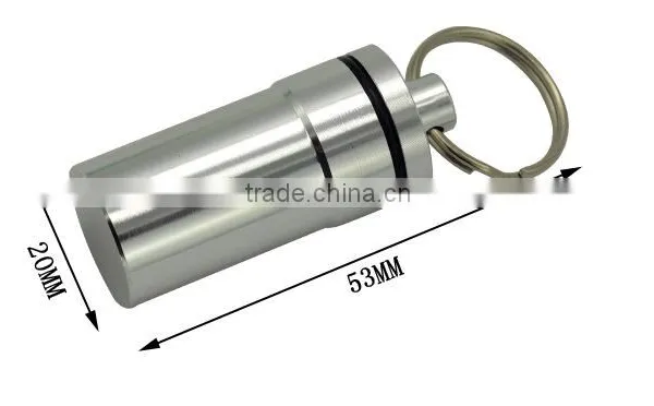 FDA Standard Waterproof Aluminium Mini Pill Case Keyring Quality Choice photo-3