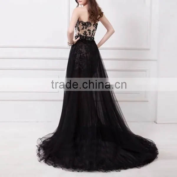 2016 Designer Evening Dress Patterns Best Long Black Evening Dress Quality Choice photo-3