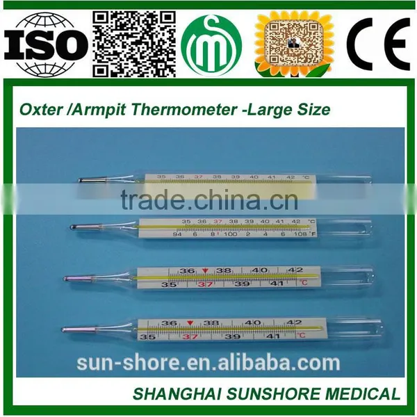 Armpit Mercury Glass Clinical Thermometer