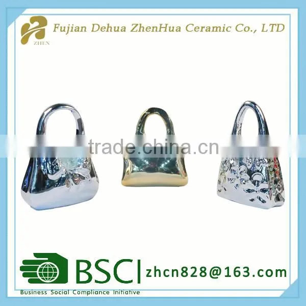 Fashionable Handbags Shape Ceramic Money Box for Gift