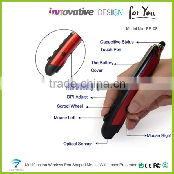 NEW ARRIVAL Red Laser Pointer Pen, Presentation Pointer With Touch Screen Pen/Pen Mouse Function photo-3