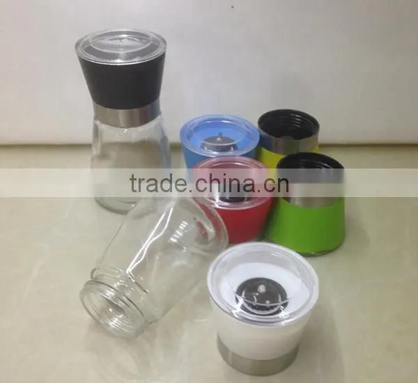 165ml Glass Spice Bottle Grinder Pepper and Salt Grinder Mill photo-3