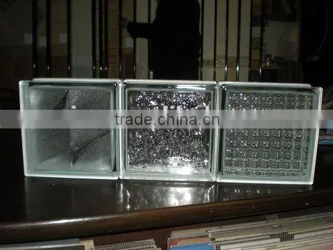 190*190*80mm Decorative Hollow Green Cloudy Block Glass /colored Block Glass With Best Price photo-4