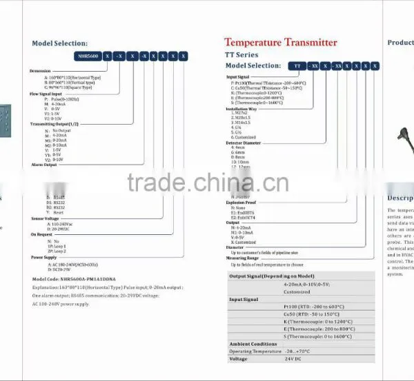 Temperature Sensor/Temperature Transmitter