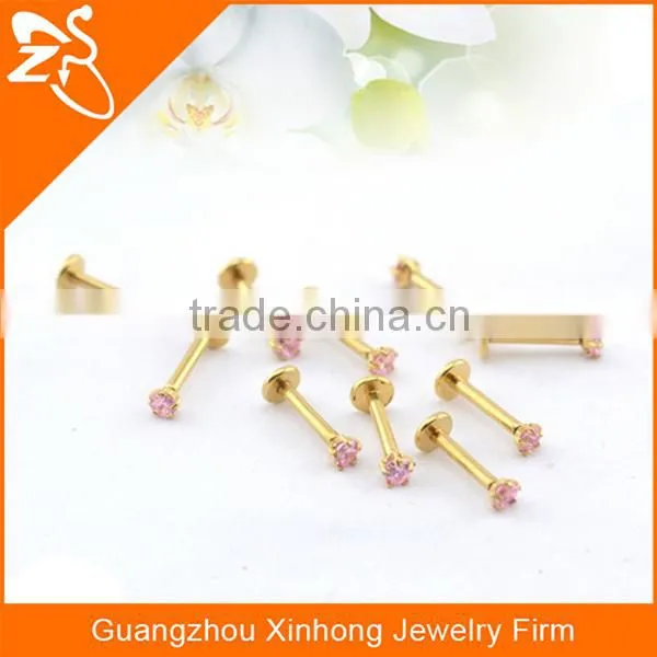 Fashion Wholesale Free Clear Body Implant Piercing Jewelry Gold Lip photo-5