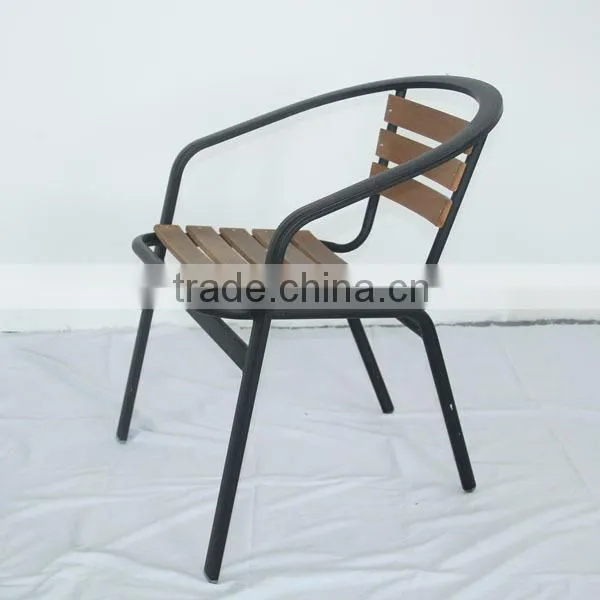 Restaurant Furniture Ourdoor Good Quality Relaxing Wooden Aluminum Chair YC008 photo-3