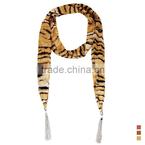 2015 Fashion Lady Design Tiger Print Scarf
