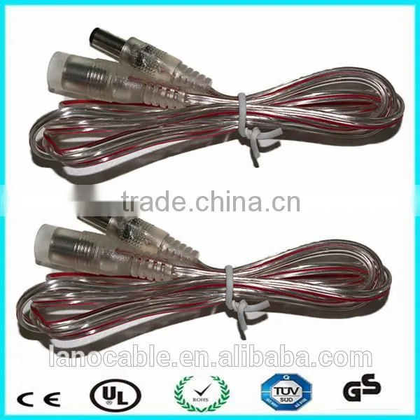 Transparent Screw Locking Male to Female 5521 dc Jack Cable photo-4